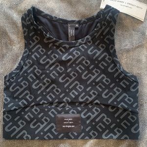 Halle Berry x Sweaty Betty sports bra, black and gray, size M, NWT